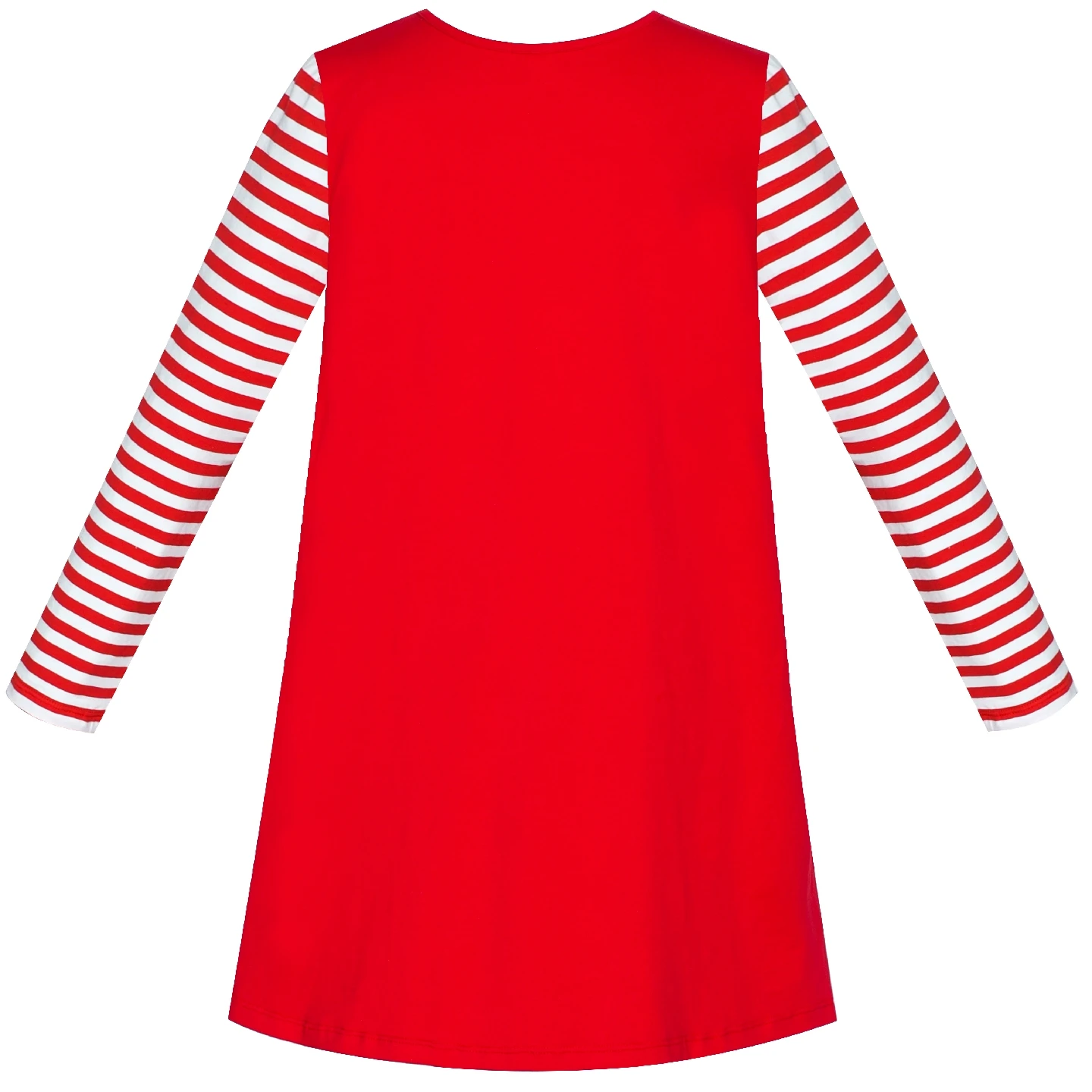 Sunny Fashion платья для девочек Длинный рукав рождество Снеговик День отдыха
