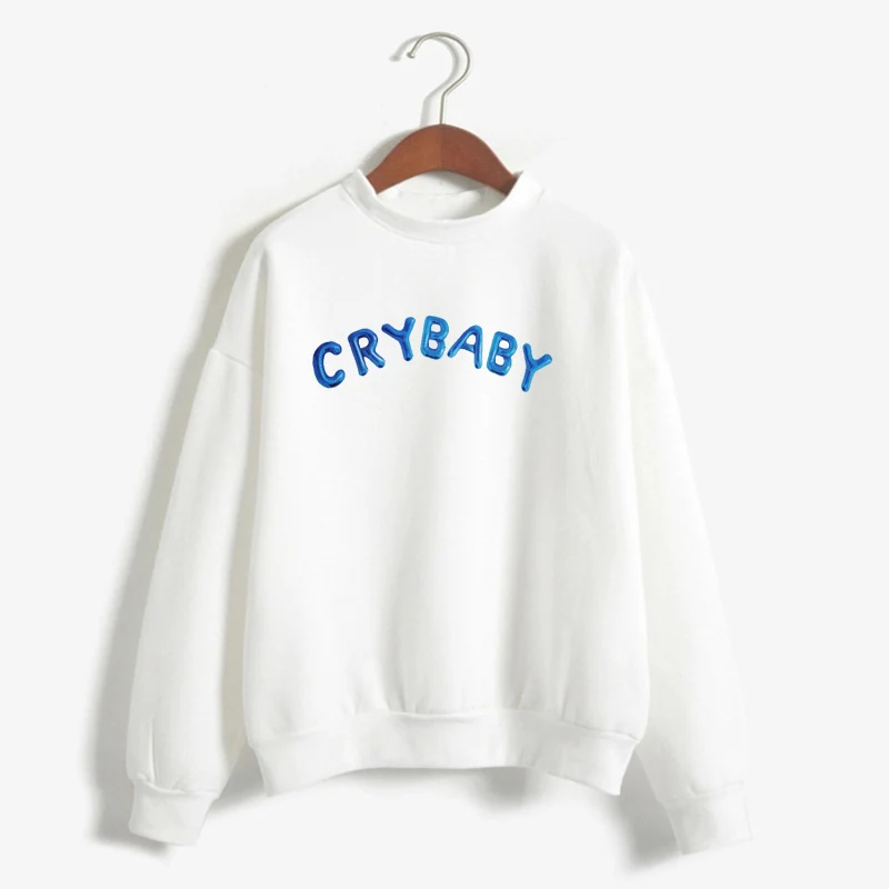 Cry Baby/Женская толстовка с капюшоном; забавная Розовая Толстовка Kawaii; женские пуловеры с длинными рукавами; теплые пальто в стиле Харадзюку; уличная Женская толстовка