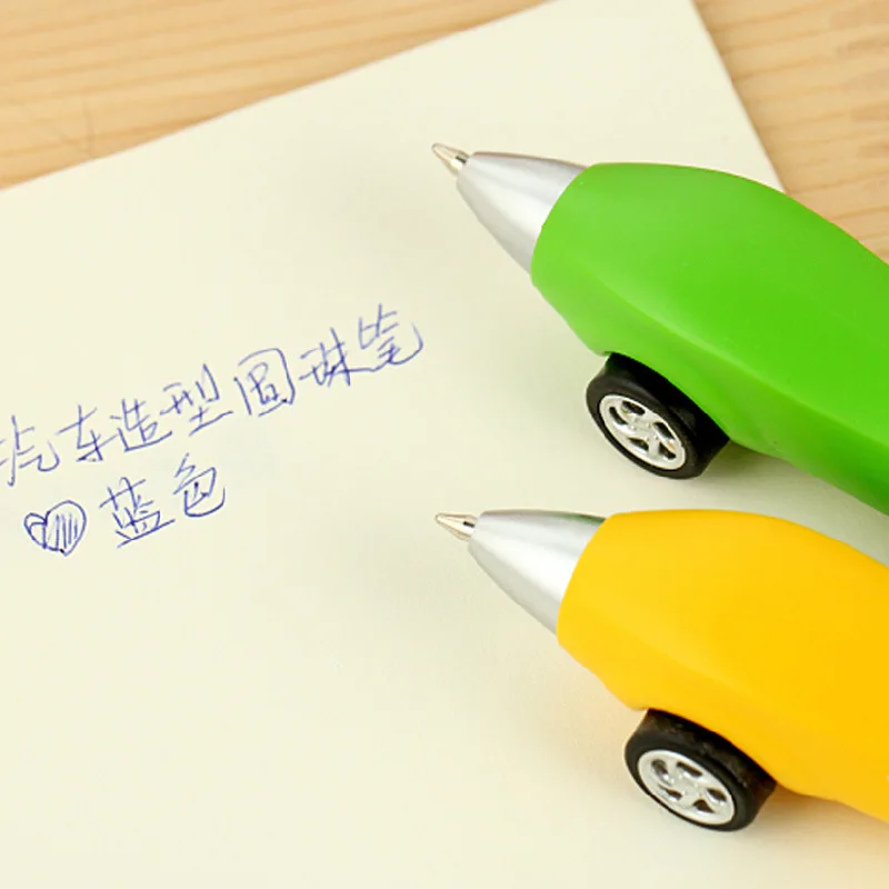 

6 pcs/lot Cute Kawaii Cartoon Plastic Car Ballpoint Pen Novelty Ball Pen Creative Items Korean School Stationery Supplies