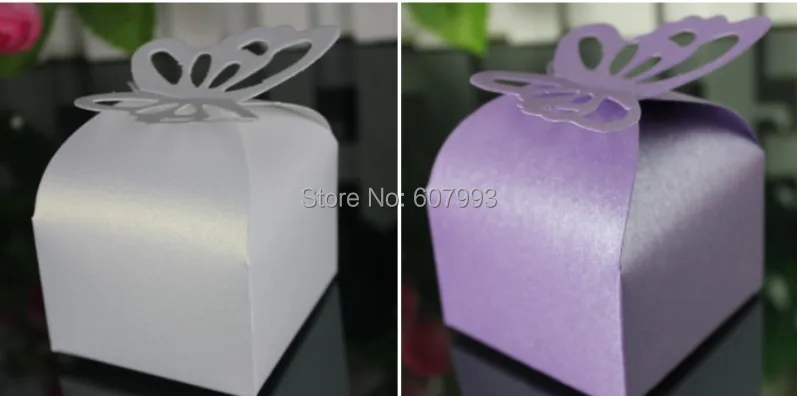 Lovely butterfly favor candy box for wedding baby shower birthday party bomboniere sweets dragee gifts bag packaging 50pcs | Дом и сад
