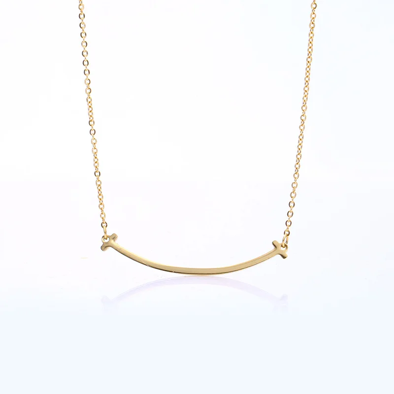 Женское колье из нержавеющей стали Золотое и Серебряное 45 см с милым рисунком