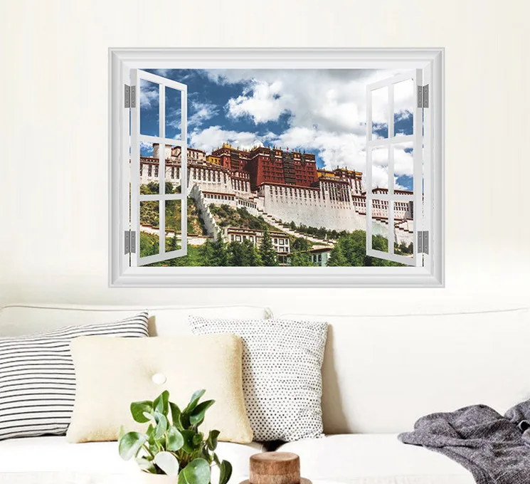 3d наклейка на стену в виде статуи Свободы башни Парижа|wall sticker|stickers for wallstickers |