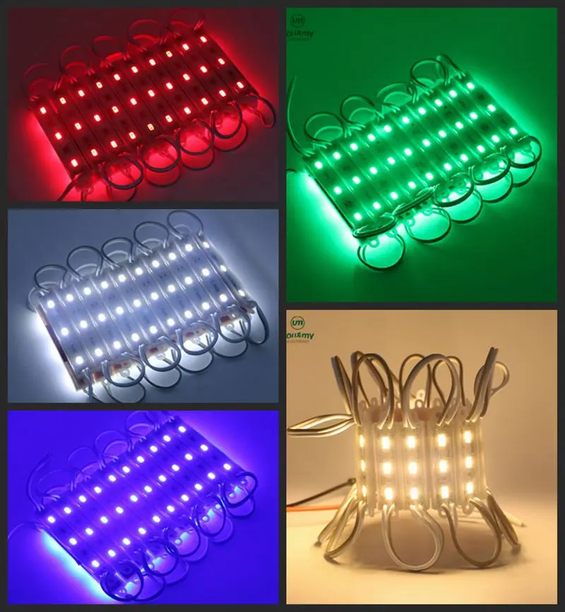 

SZYOUMY New 20pcs 5630 3 LED Modules White Waterproof IP65 DC12V Character Module Free Ship