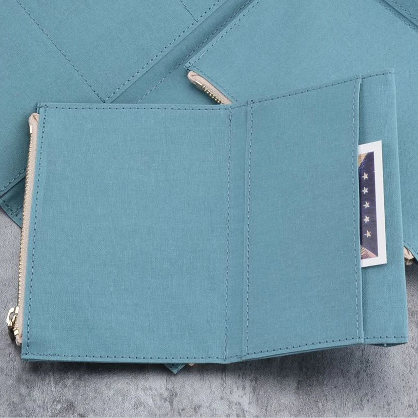 Blue Passport S Винтажная сумка для хранения от Fromthenon, записная книжка Midori, карман на молнии, ретро холщовый держатель для карт, школьная сумка, канцелярские принадлежности - Цвет: Blue Passport S