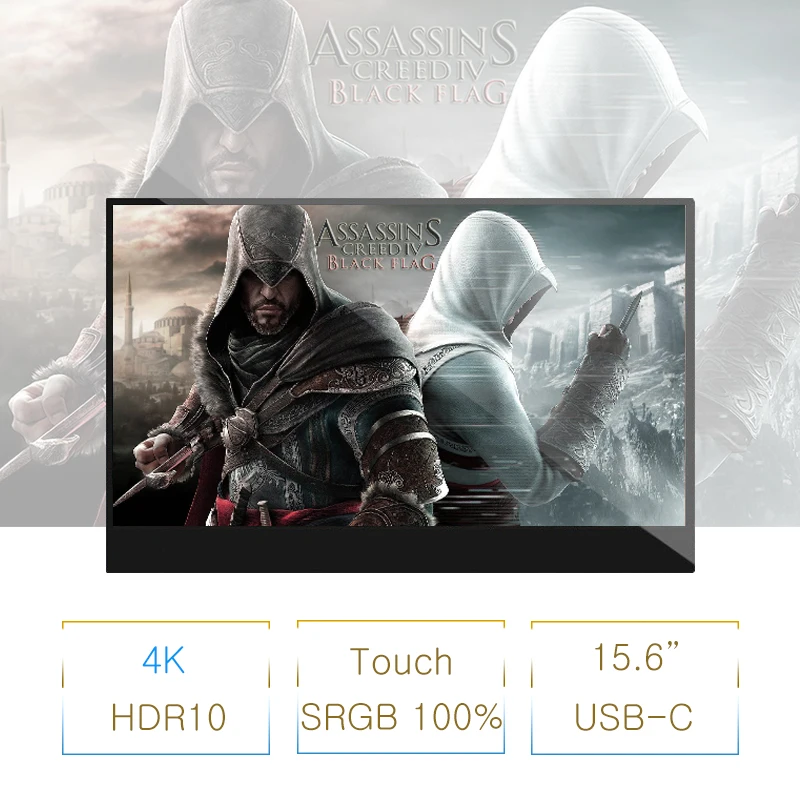 SRGB 100% цветной сенсорный экран 15 6 дюйма 4K для PS4 Switch XBOX NS Портативный Расширенный