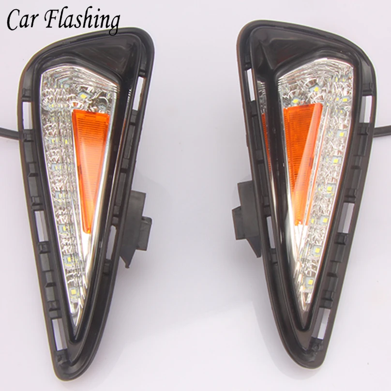 Автомобильный мигающий 1 комплект drl для Toyota Camry 2015 2016 2017 светодиодный DRL дневные