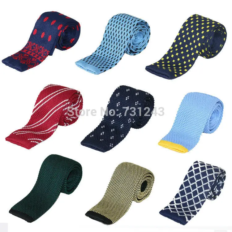 Men Knitted Skinny Ties Casual Woven Polyester Neckties for men Fashion Striped Mans Tie wedding Free Shipping|necktie men|fashion necktieskinny tie