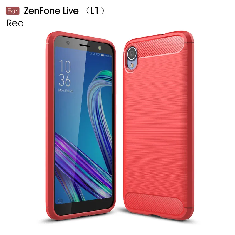 

For Asus ZenFone Live L1 ZA550KL Cases Cover Shockproof Soft TPU Brushed Back Case For Asus ZenFone Live L1 ZA550KL Shells