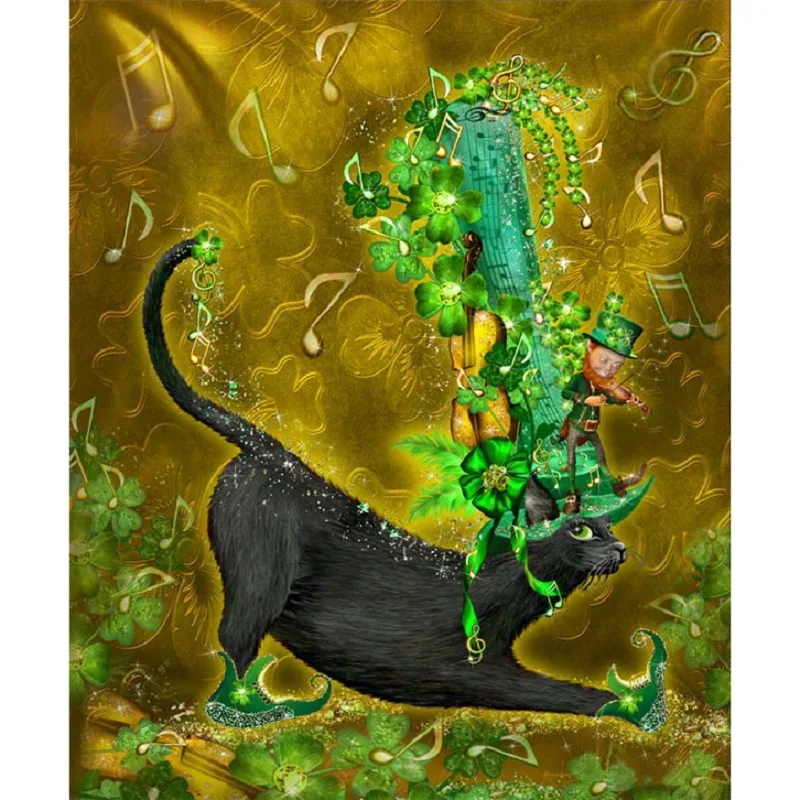 

5D diy diamond painting Cat full square diamond embroidery full mosaic cross stitch needleworks H756