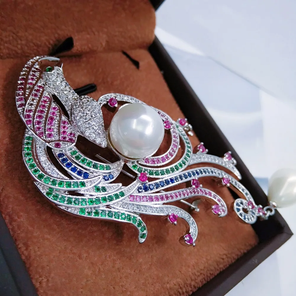 Luxury Bird Brooches For Women 2017 Fashion Colorful Crystal Stone Brooch Scarf Lapel Pins Animal Jewelry for Chirstmas | Украшения и