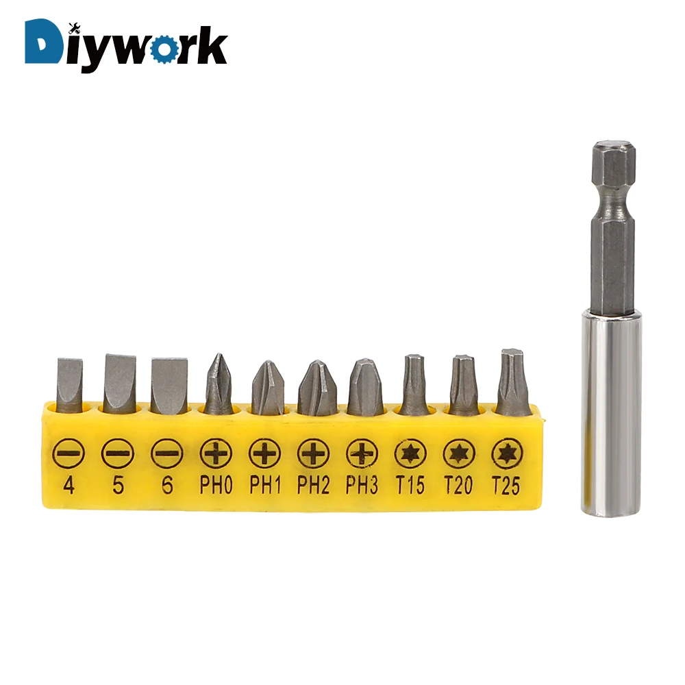 DIYWORK 11 в 1 отвертка с шестигранной звездочкой шестигранным хвостовиком магнитным