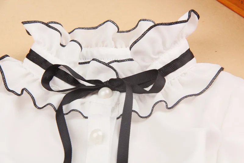 Child Shirts For Girls Blouse 2017 Spring Kids Children Cothing Cute Bow School Blouses Clothes White Blusas 2-16Y | Детская одежда и