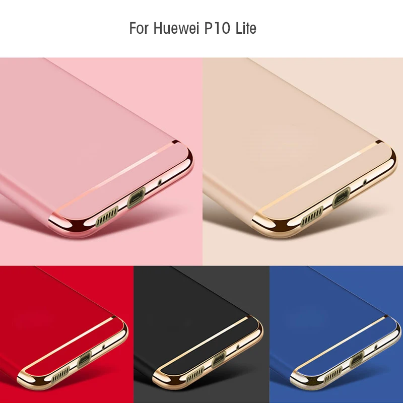 Роскошный чехол для Huawei p10 lite / nova с защитой 360 жесткие поликарбонатные Чехлы 3 в 1