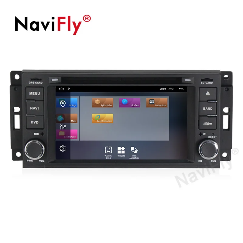 NaviFly Android9.1 HD экран Зеркало Ссылка автомобиля аудио gps dvd плеер для Jeep Cherokee 2009 2008 2010