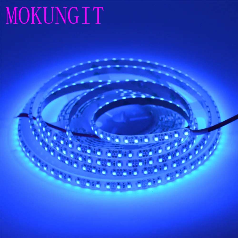 50 м DC12V 3528 SMD 120 светодиодный s/M 600 УФ 395-405nm ультрафиолет фиолетовые гибкий полосы