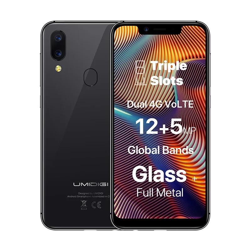 Серый UMIDIGI A3 Pro Globale Della панель 5,7 полноэкранный смартфон 3 ГБ+ 32 Гб 4 ядра Android 8,1 12MP+ 5MP разблокировки мобильного телефона - Цвет: Серый