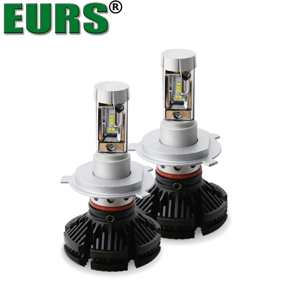 Eurs 2 шт. зэс 12 В 50 Вт 6000LM 6000 К H1 H4 H11 H7 9005 9006 9004 9007 880 авиационного алюминия csp Hi/Lo луч H1B