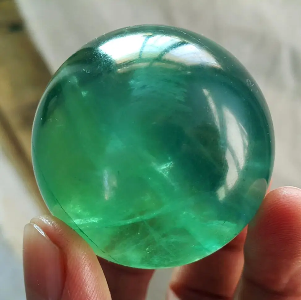 

50mm Natural Fluorite Quartz Crystal Sphere Ball Healing
