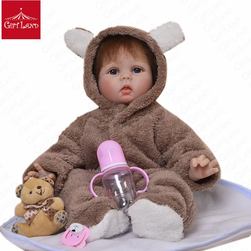 Reborn Baby Doll Мягкие силиконовые мягкие детские плюшевые игрушки для детей подарок