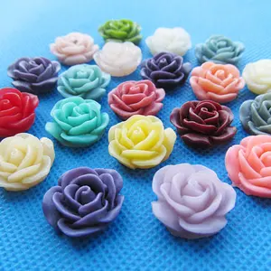 2000pcs 19mm liacgreen rose blank flatback resin cabochon charm findingphone decoration kitdiy accessory jewellery making free global shipping