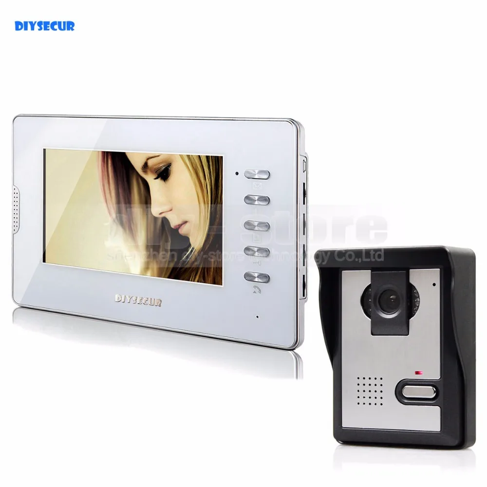 

DIYSECUR Video Door Phone Doorbell Intercom System IR Camera Monitor 7" TFT Color Display