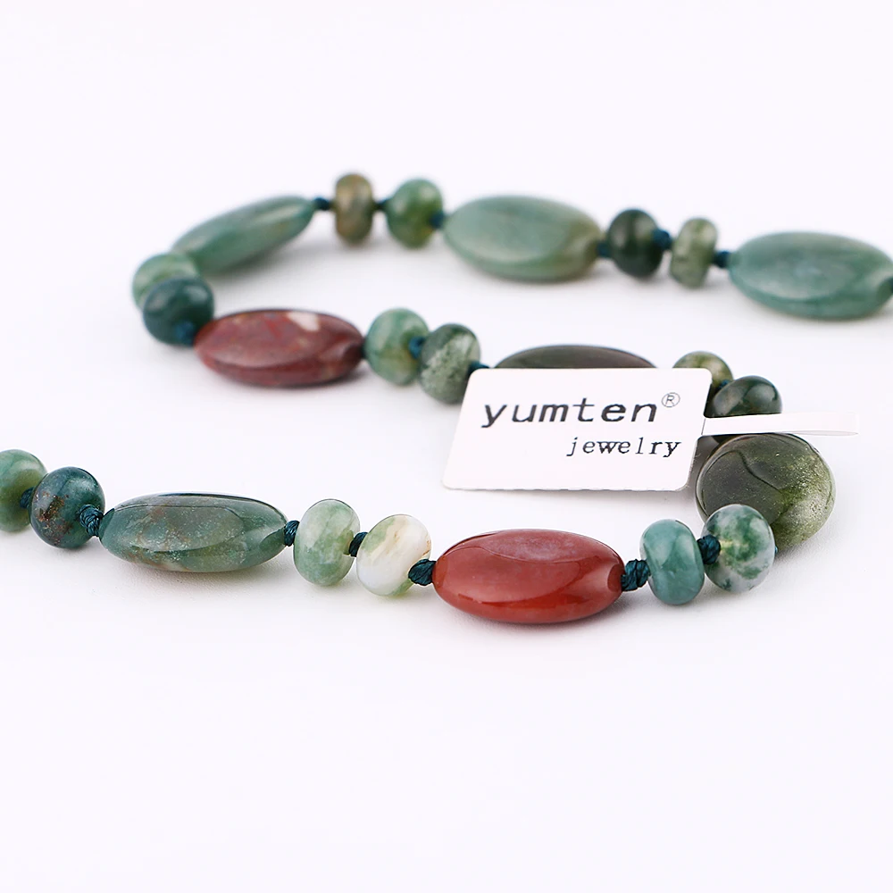 Yumten ожерелье из эпидота мощность натуральный камень кристалл для женщин