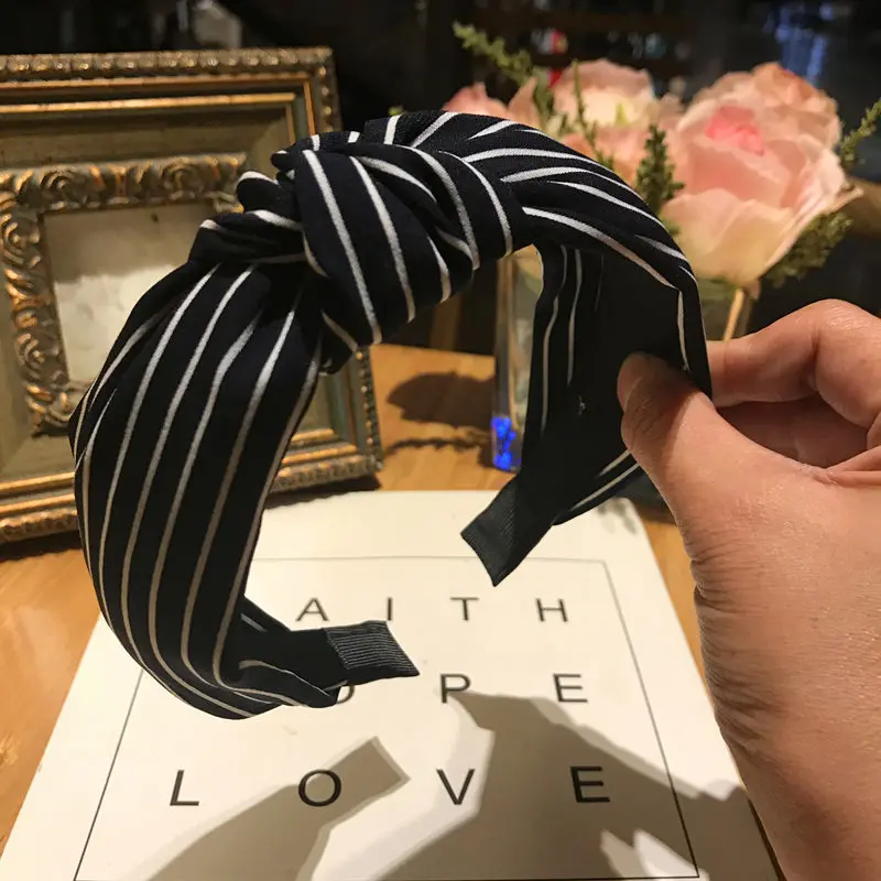 5 Fancygirl Новое поступление однотонная цветная вязаная повязка на голову для женщин повязки для волос головные уборы для девушек аксессуары для волос - Цвет: 5