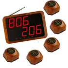 Беспроводная система звонков SINGCALL для ресторана или бара на 5 столов, в том числе 5 настольных зуммеров и 1 дисплей APE1200