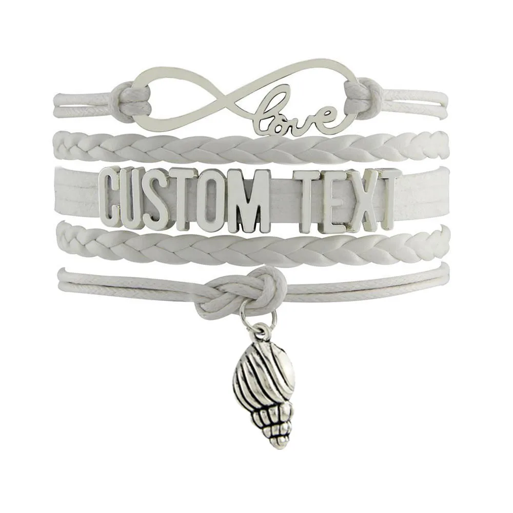 Модные ювелирные изделия на заказ очаровательный браслет кулон ракушка для