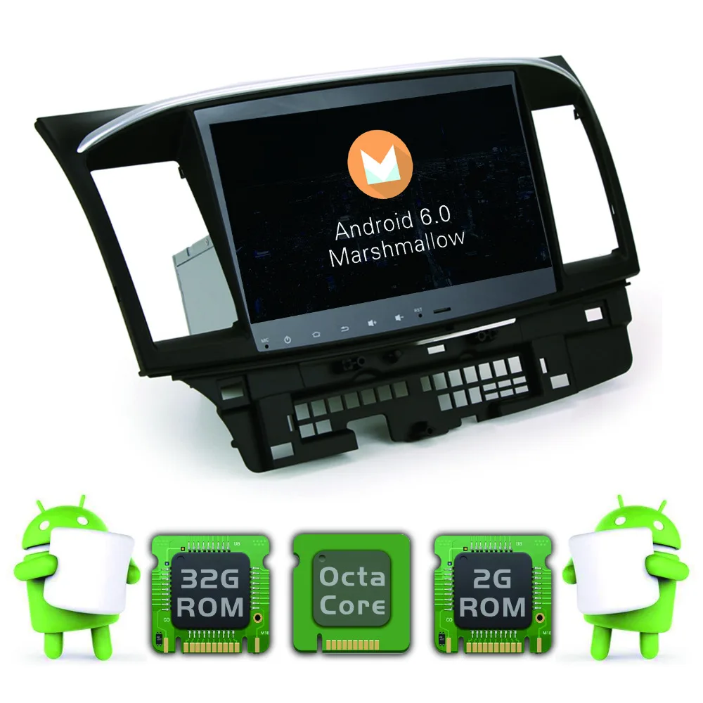Dasaita 10," Android 6,0 Восьмиядерный автомобильный DVD gps плеер для Mitsubishi Lancer 10 EVO стерео Авто радио головное устройство мультимедиа