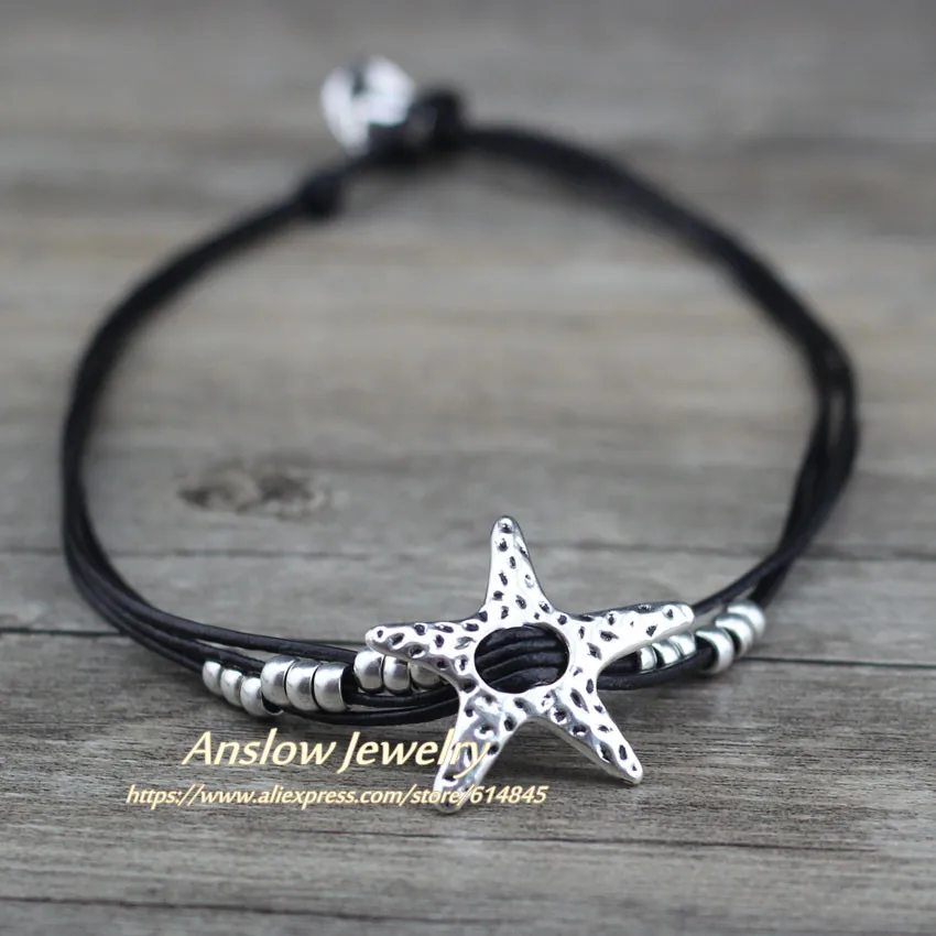 black Anslow, бренд, модные ювелирные изделия, аксессуары, классический, Ретро стиль, Короткий воротник, колье, ожерелье для женщин, подарок LOW0053AN - Окраска металла: black