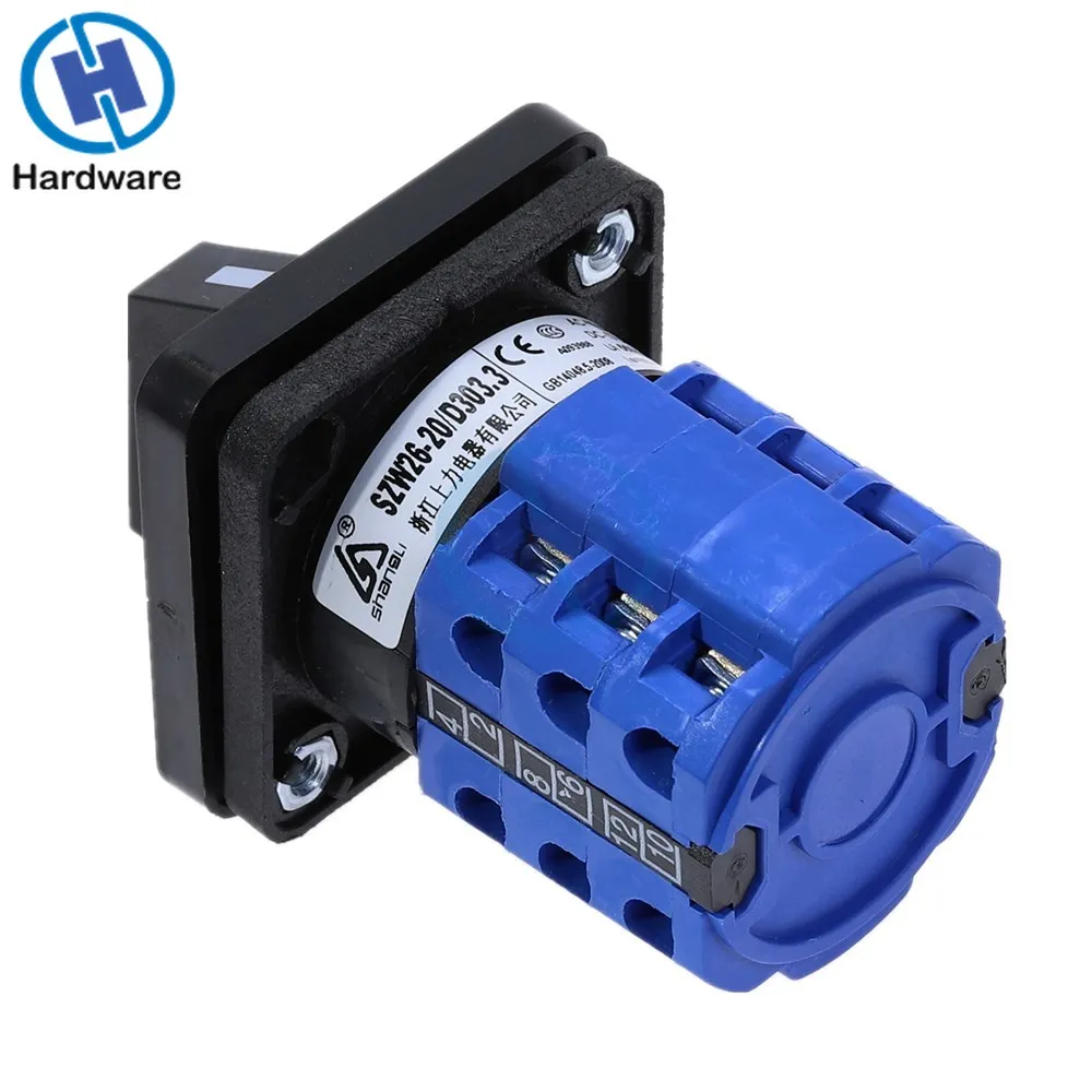 20A 660V 3 позиции 1-0-2 12 терминалов поворотный кулачковый переключатель LW28-20 LW26-20