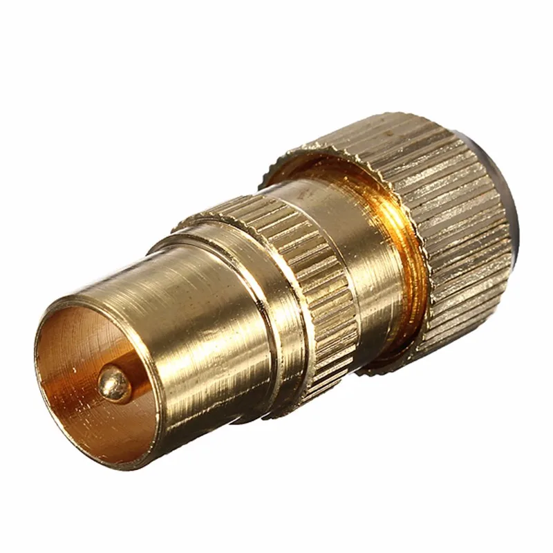 Позолоченный штекер для ТВ антенны 1 шт. радиочастотный коаксиальный кабель