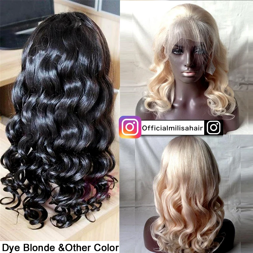150 плотность свободный волнистый парик Кружева Фронтальная человеческие волосы