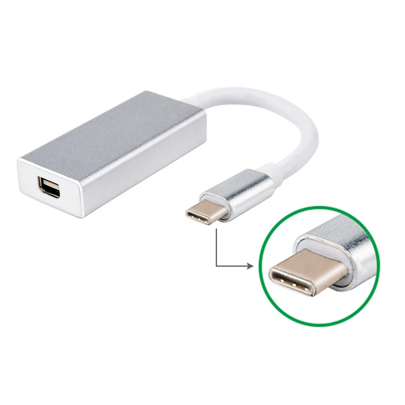 USB- C к Mini DisplayPort адаптер женскому HDTV конвертер кабель для Apple Macbook проектор |