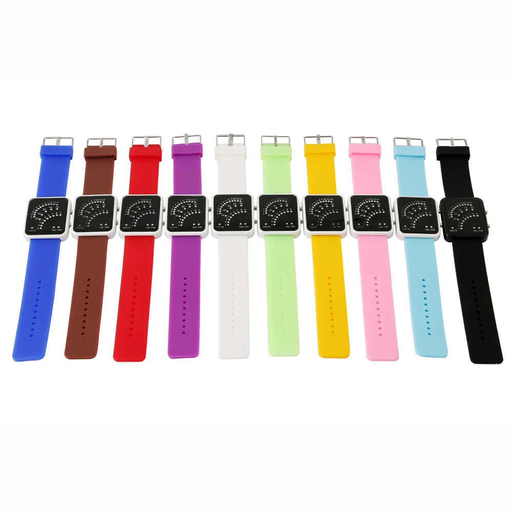 ZLIMSN Hot Sale Sport Silicone Electronic Watch LED Dial Fatch Fashion Jelly For Students Table Personality Creative Fan Light | Наручные