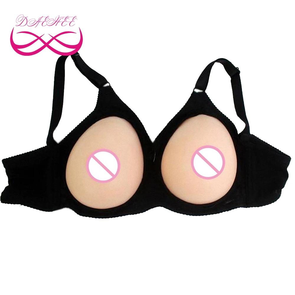 

One Set 1200G Bra Support Realistic Silicone Gel Artificial Breast Form Sexy Fake Boob Enhancer For Transgender Crossdresser