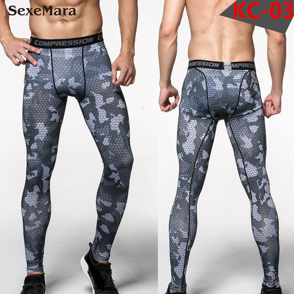 Новинка камуфляжные компрессионные брюки мужские спортивные колготки Cossfit