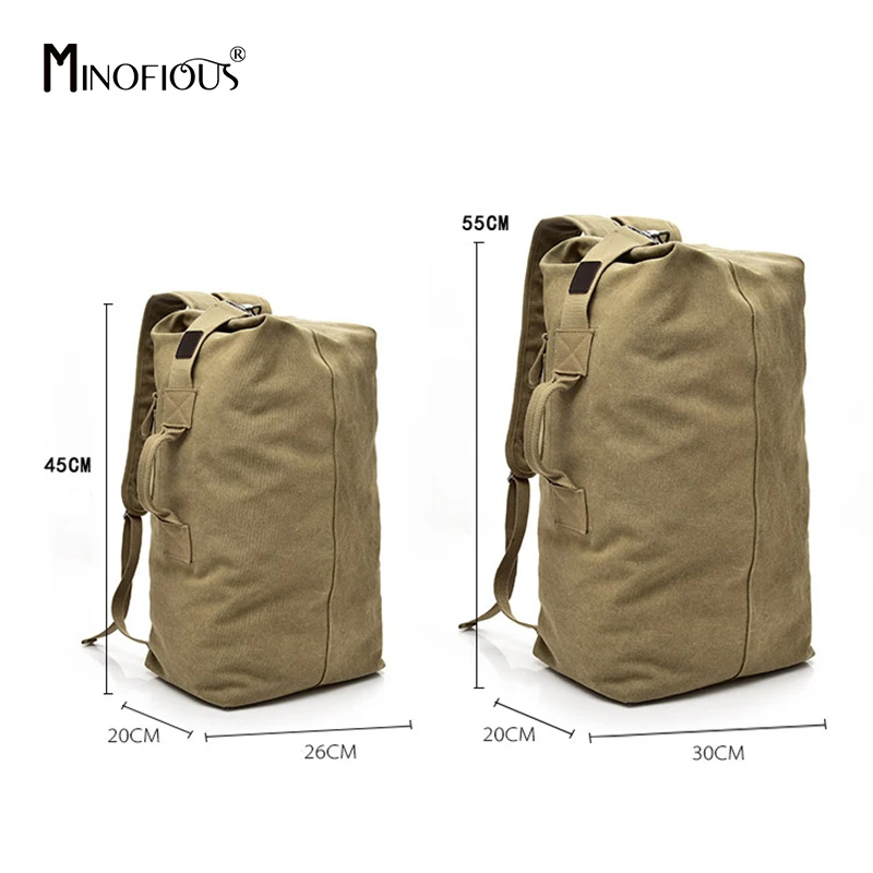

MINOFIOUS 2019 Men Handbag Large Capacity Travel Bag Fashion Canvas Travel Bag Pack Designer Male Travel Bags Tote Baggage