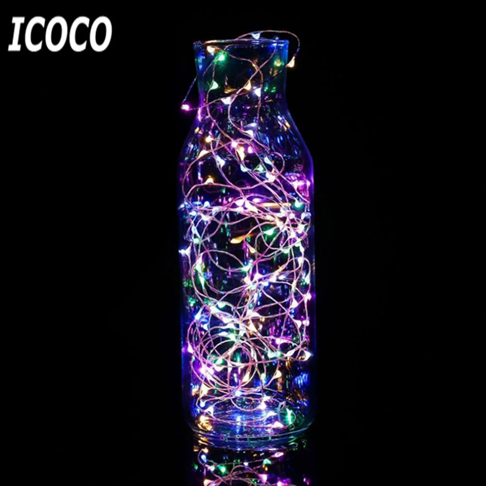 ICOCO 1 м 10 светодиодов с медным проводом батареей гирлянды светодиодные лампы