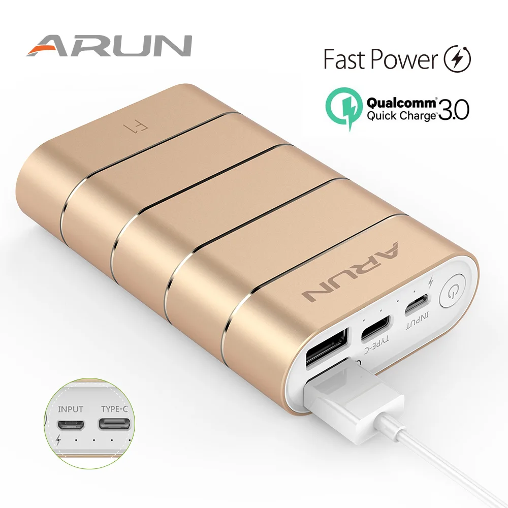 ARUN power bank 7500 мАч быстрое зарядное устройство Внешняя батарея F1 портативное для