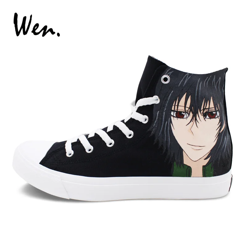 Wen Boy Girl Sneakers Hand Painted Design Vampire Knight Anime Canvas Skateboarding Shoes for Men Women High Top Sports Footwear | Спорт и
