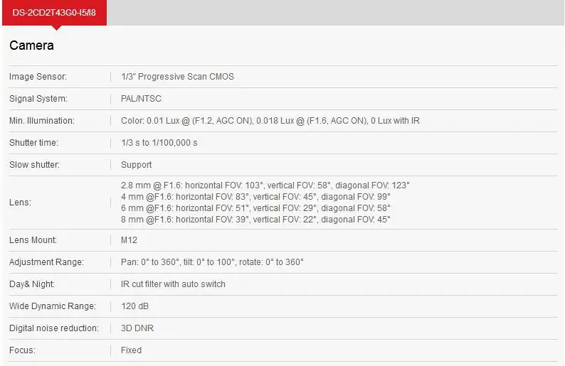 Hikvision Оригинальная английская DS-2CD2T43G0-I5 4 МП ИК фиксированная цилиндрическая сетевая камера