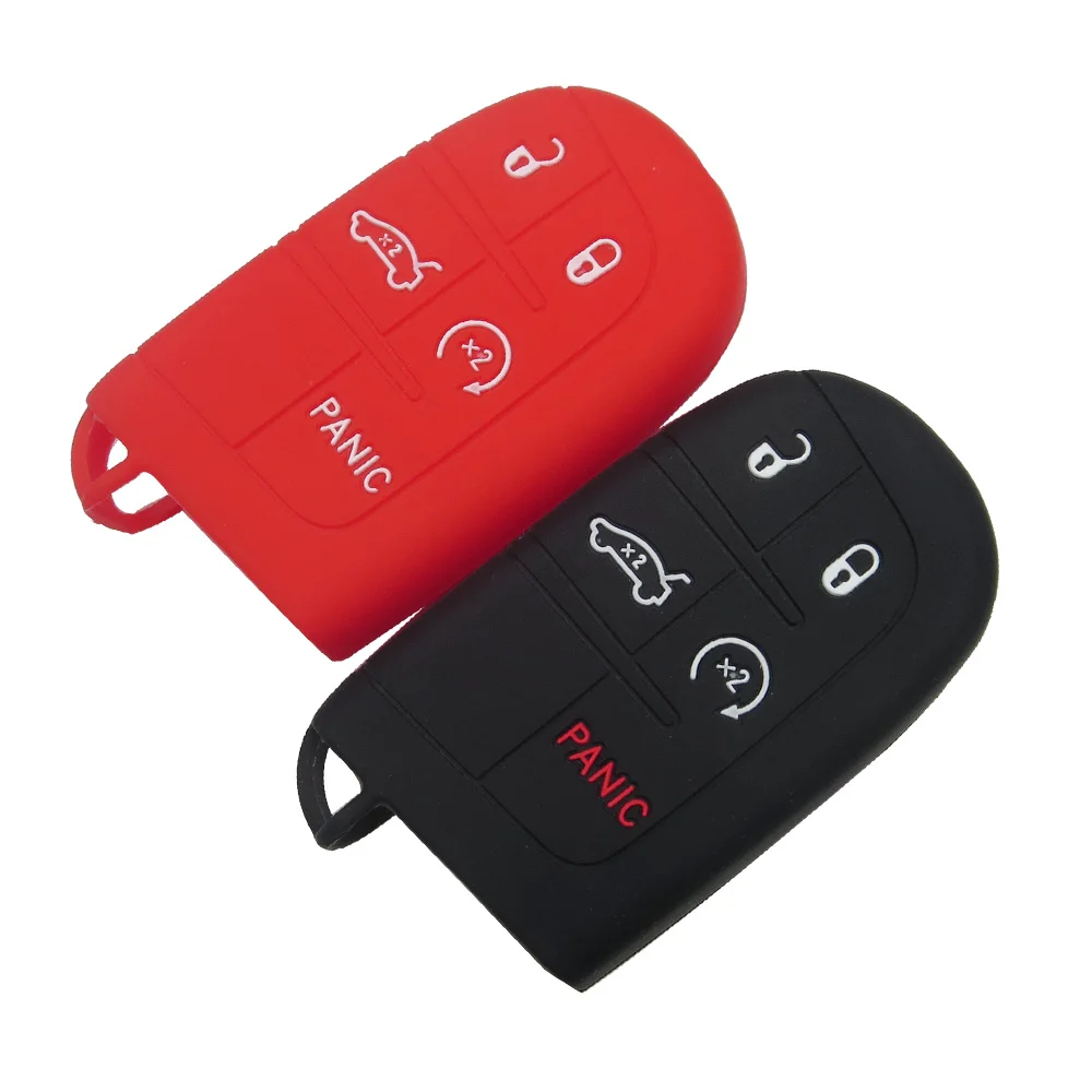 OkeyTech Car Accessaries Silicone Key Cover Shell For Jeep Compass Grand Cherokee Chrysler 300C Wrangler Dodge Cases | Автомобили и