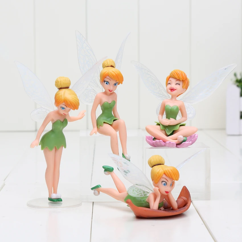4 шт./компл. Tinkerbell сказочные экшн фигурки Tinker Bell Феи модели кукол игрушки|action figure|pvc
