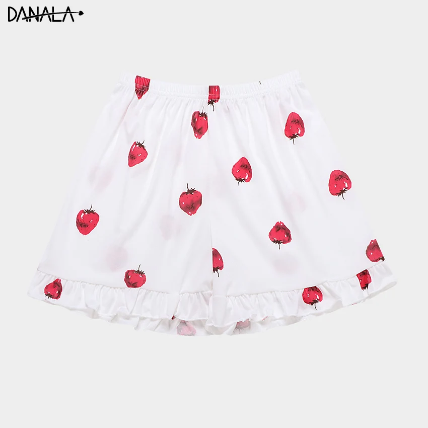 Женский пижамный комплект DANALA из хлопка с шортами и бретельками без рукавов