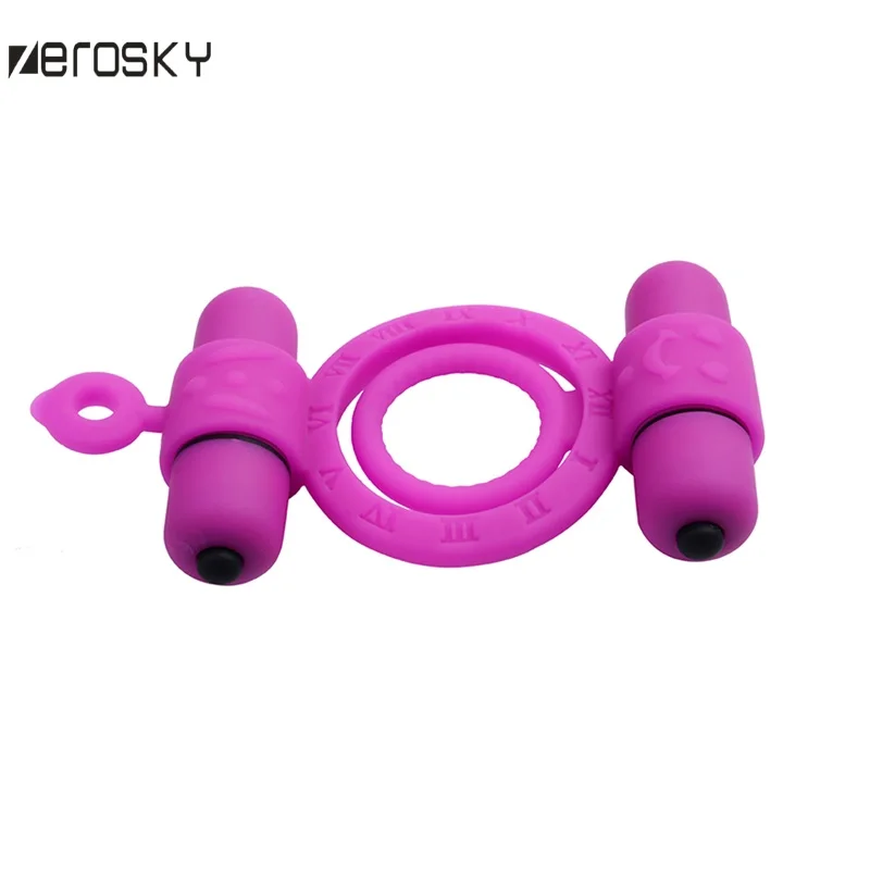 Zerosky Chastity Lock Male Prostate Massager Anal Penis Ring Silicone Vibrating Butt Plug Cock Sex Toys for Men | Красота и здоровье