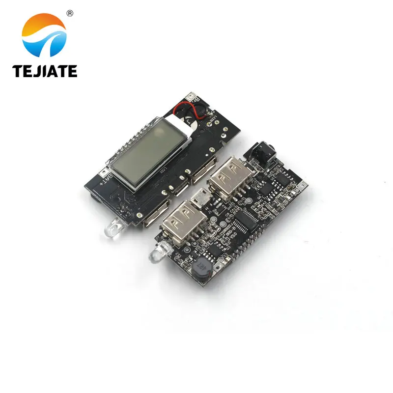 18650 Двойной Micro USB 3 7 в до 5 В 2A повышающий Мобильный Внешний аккумулятор DIY зарядное