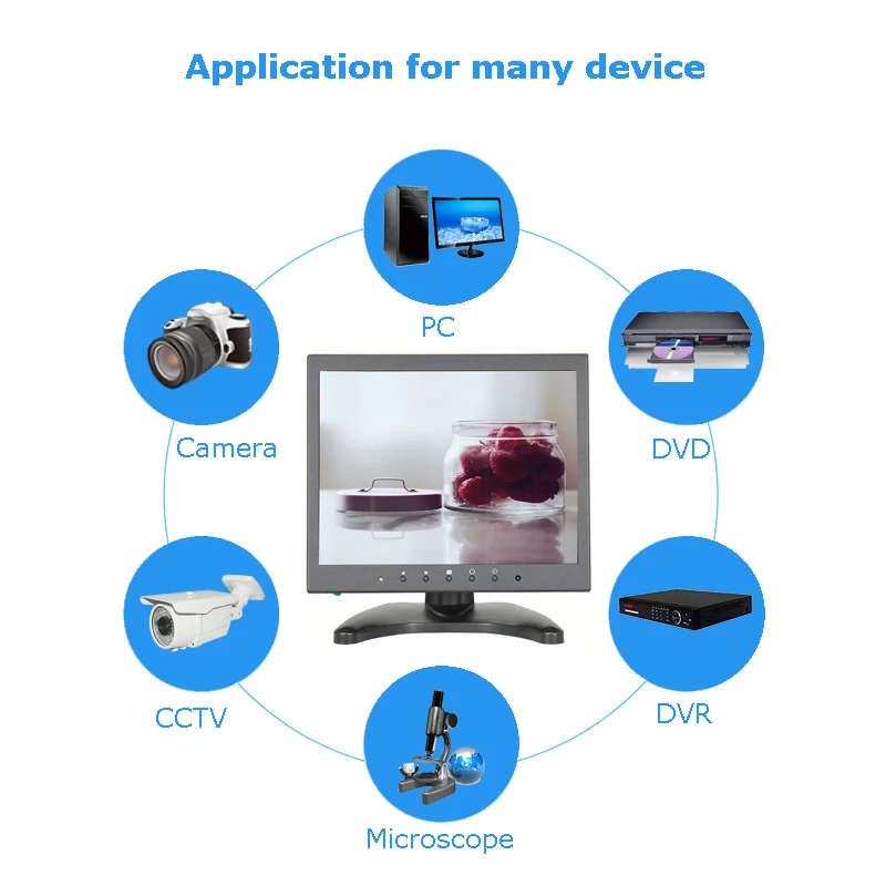 Новый продукт 9 дюймов Lcd сенсорный экран Экран монитора 1024*768 открытый Применение
