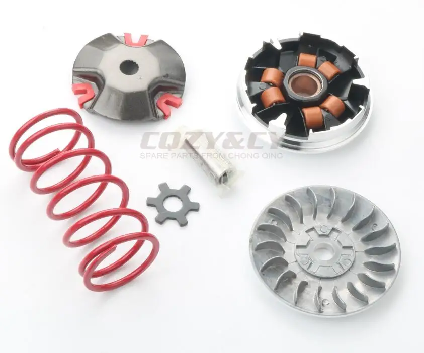 2K Variator Скутер высокая производительность вариатор Набор для Minarelli Adly Panther 50 Rapido Silver Fox Super Sonic TB 50 Vanguard 50cc 2T AC LC - Цвет: 2K Variator